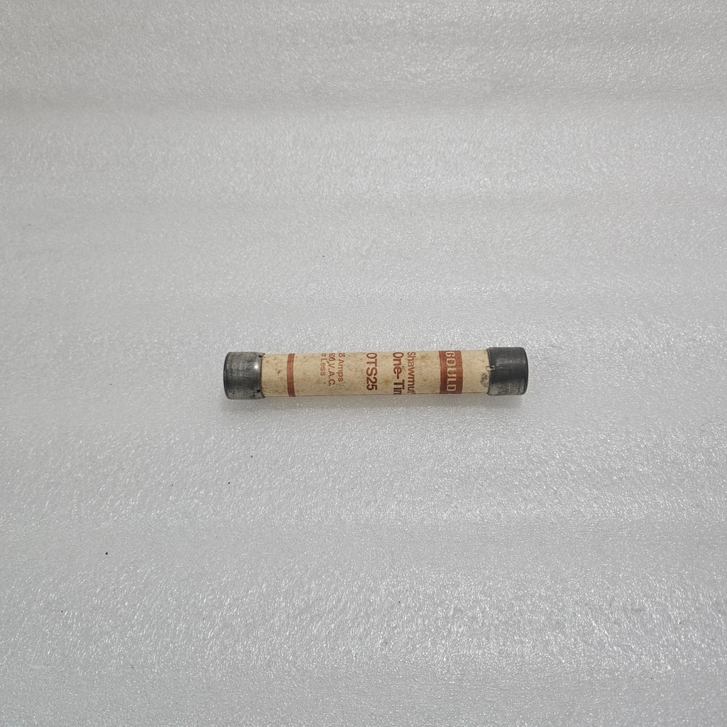 GOULD SHAWMUT OTS25 ONE-TIME CLASS K5 FUSE 25A 600VAC INDUSTRIAL CARTRIDGE FUSE