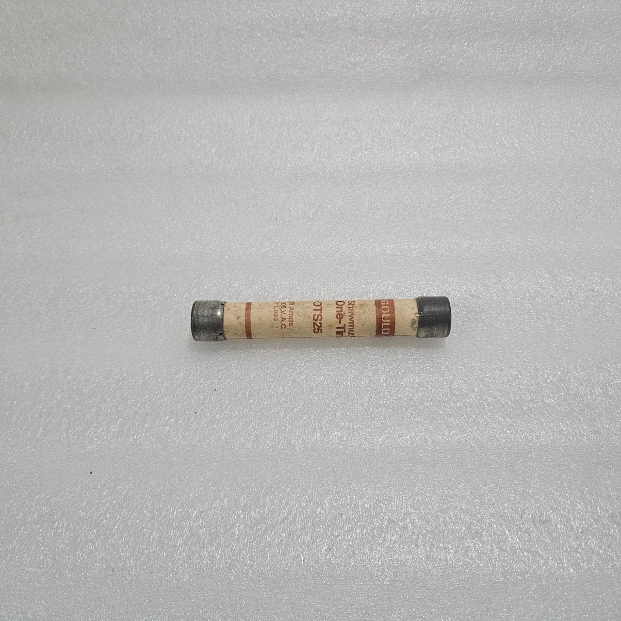GOULD SHAWMUT OTS25 ONE-TIME CLASS K5 FUSE 25A 600VAC INDUSTRIAL CARTRIDGE FUSE