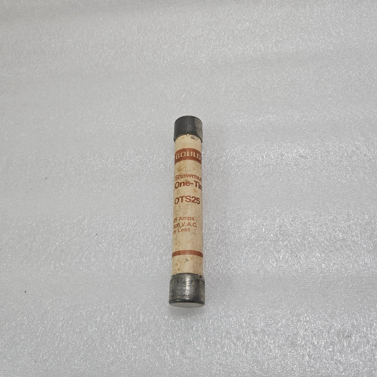 GOULD SHAWMUT OTS25 ONE-TIME CLASS K5 FUSE 25A 600VAC INDUSTRIAL CARTRIDGE FUSE