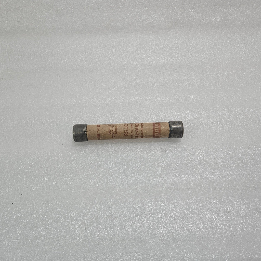 GOULD SHAWMUT OTS3 ONE-TIME CLASS K5 CARTRIDGE FUSE 3A 600VAC INDUSTRIAL FUSE