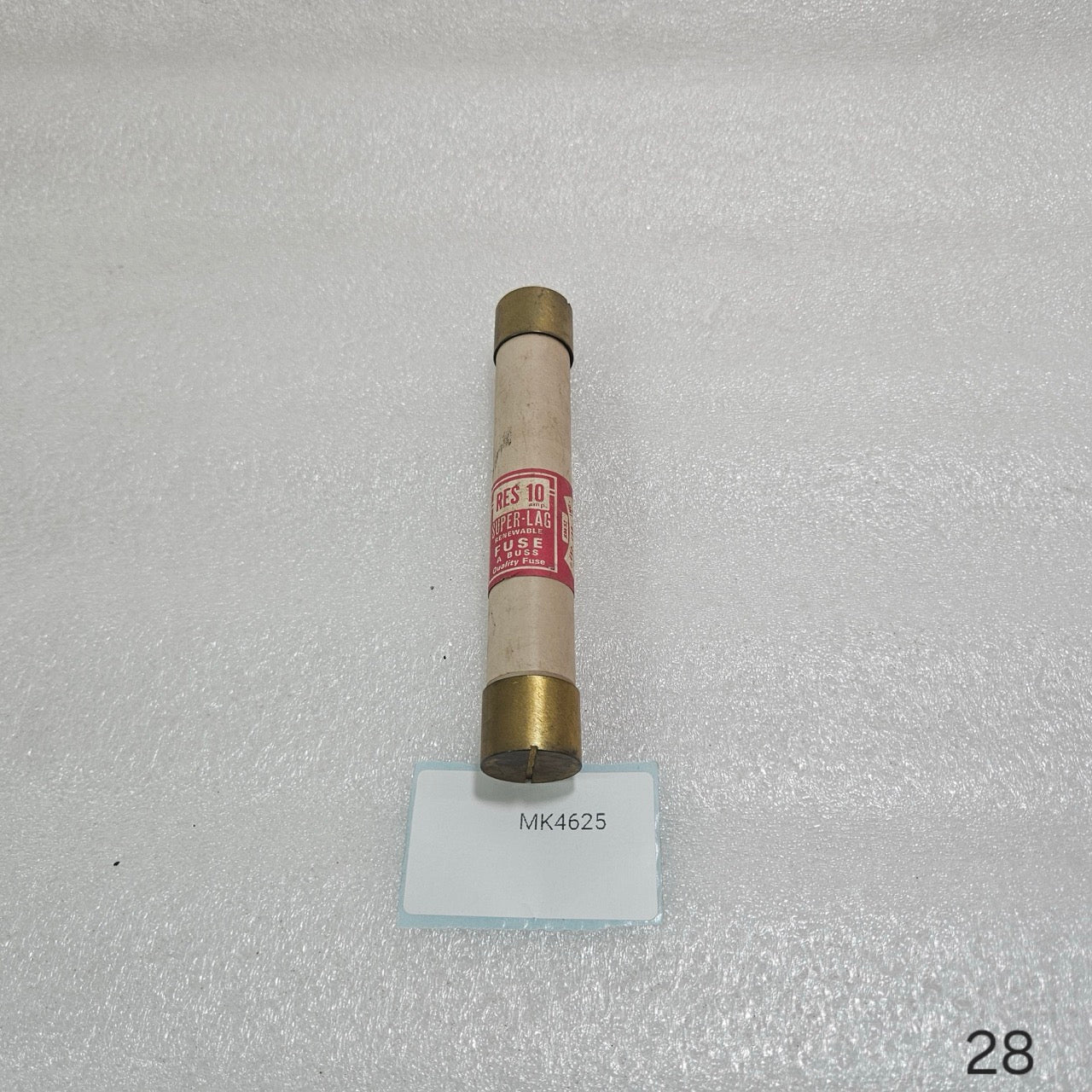 BUSSMANN RES-10 SUPER-LAG RENEWABLE FUSE 10A 600V INDUSTRIAL CARTRIDGE FUSE