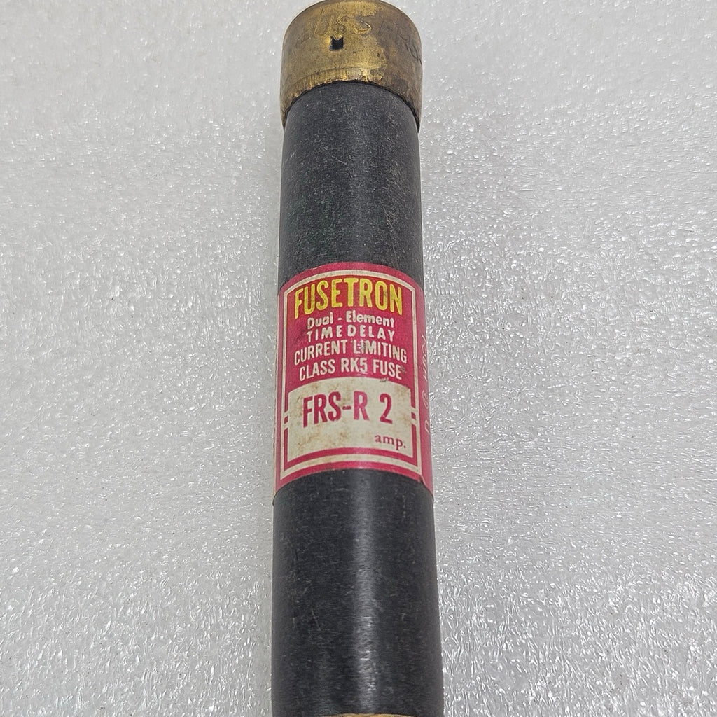 BUSSMANN FUSETRON FRS-R-2 DUAL ELEMENT TIME DELAY FUSE 2A 600V CLASS RK5