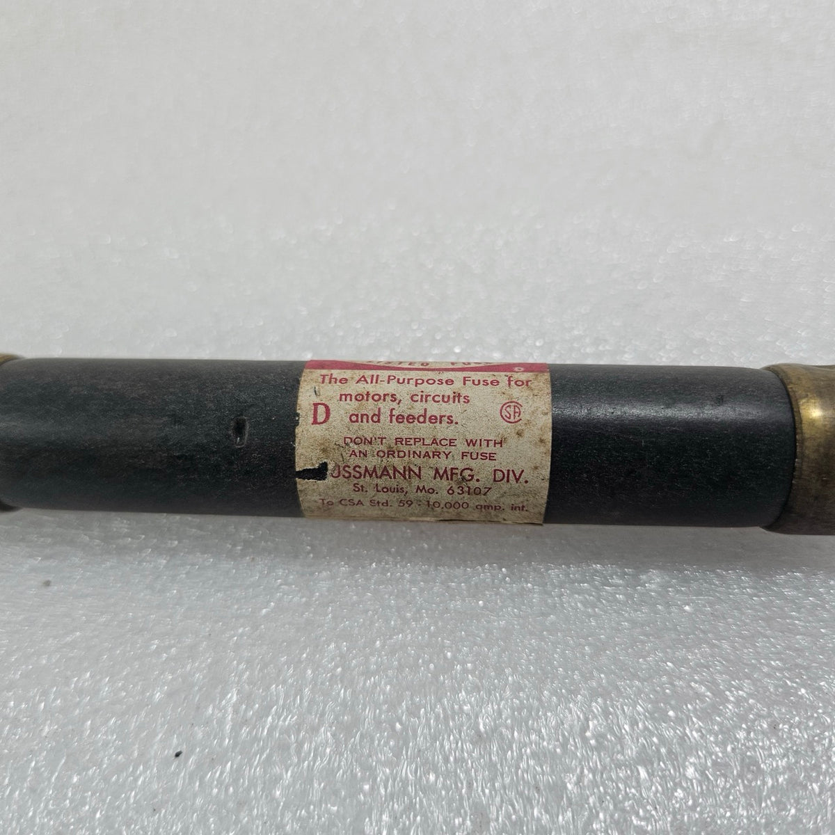 BUSSMANN FUSETRON FRS-2½ DUAL ELEMENT TIME DELAY FUSE 2.5A 600V CLASS RK5 CARTRI