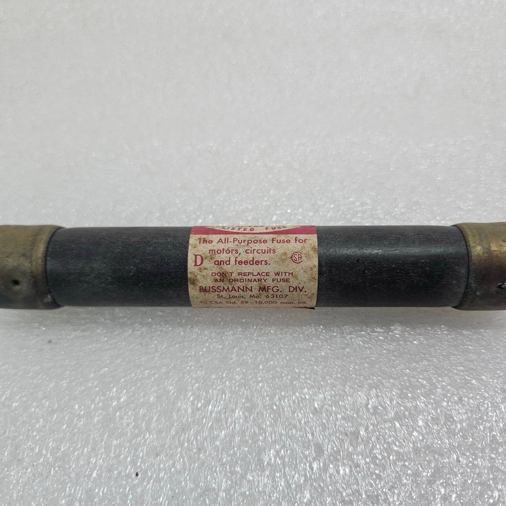 BUSSMANN FUSETRON FRS-10 DUAL ELEMENT TIME DELAY FUSE 10A 600V CLASS RK5 INDUSTR
