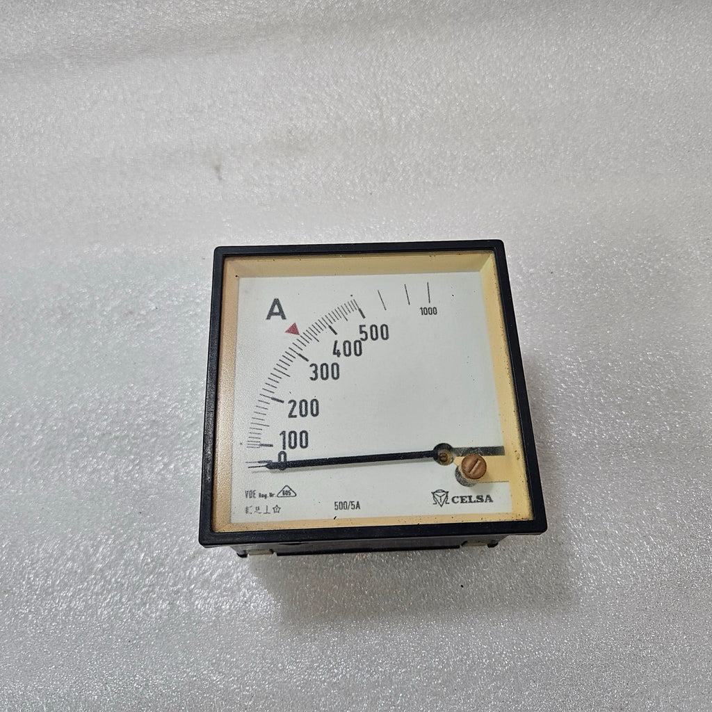 CELSA ANALOG AMMETER PANEL METER 0–1000A WITH 500/5A CT INPUT