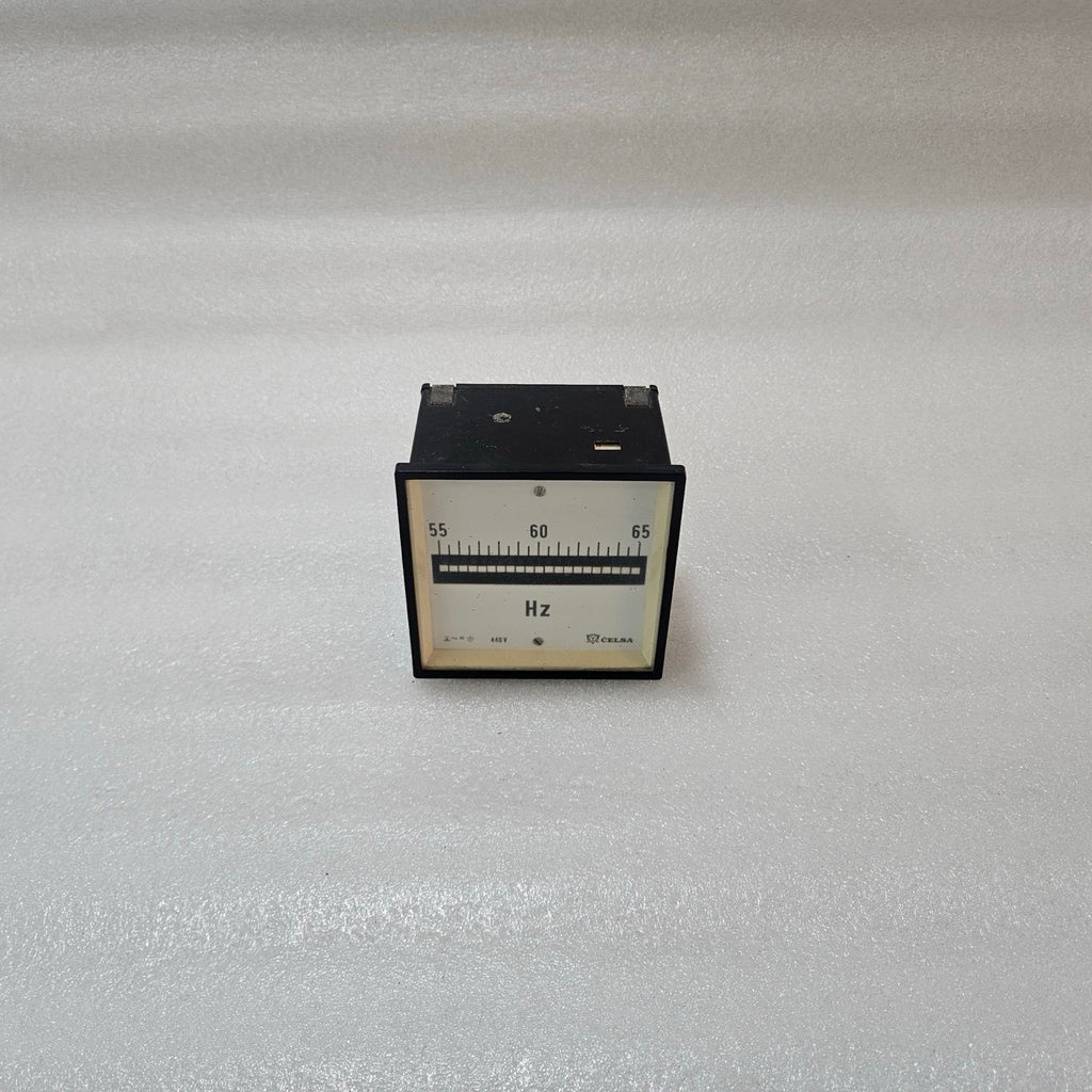 CELSA PANEL MOUNT FREQUENCY METER 55-65 HZ 440V ANALOG FREQUENCY INDICATOR