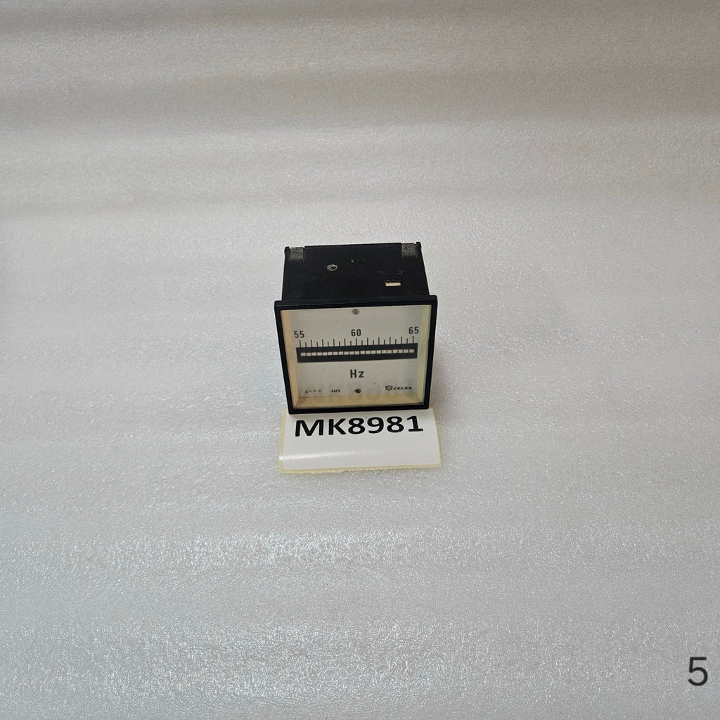 CELSA PANEL MOUNT FREQUENCY METER 55-65 HZ 440V ANALOG FREQUENCY INDICATOR