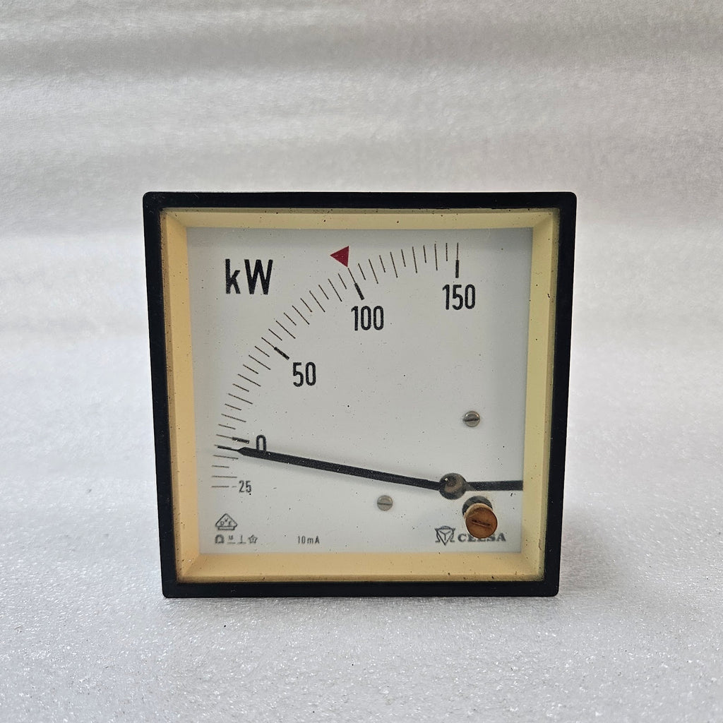 CELSA ANALOG PANEL MOUNT KW METER 0–150 KW POWER METER – 10 MA INPUT