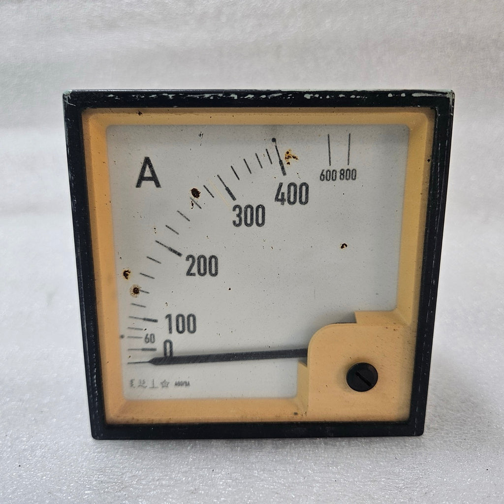 ELTROMA-TECHNIK ANALOG PANEL AMMETER 0–800 A CURRENT METER PANEL MOUNT 1/2A CT I
