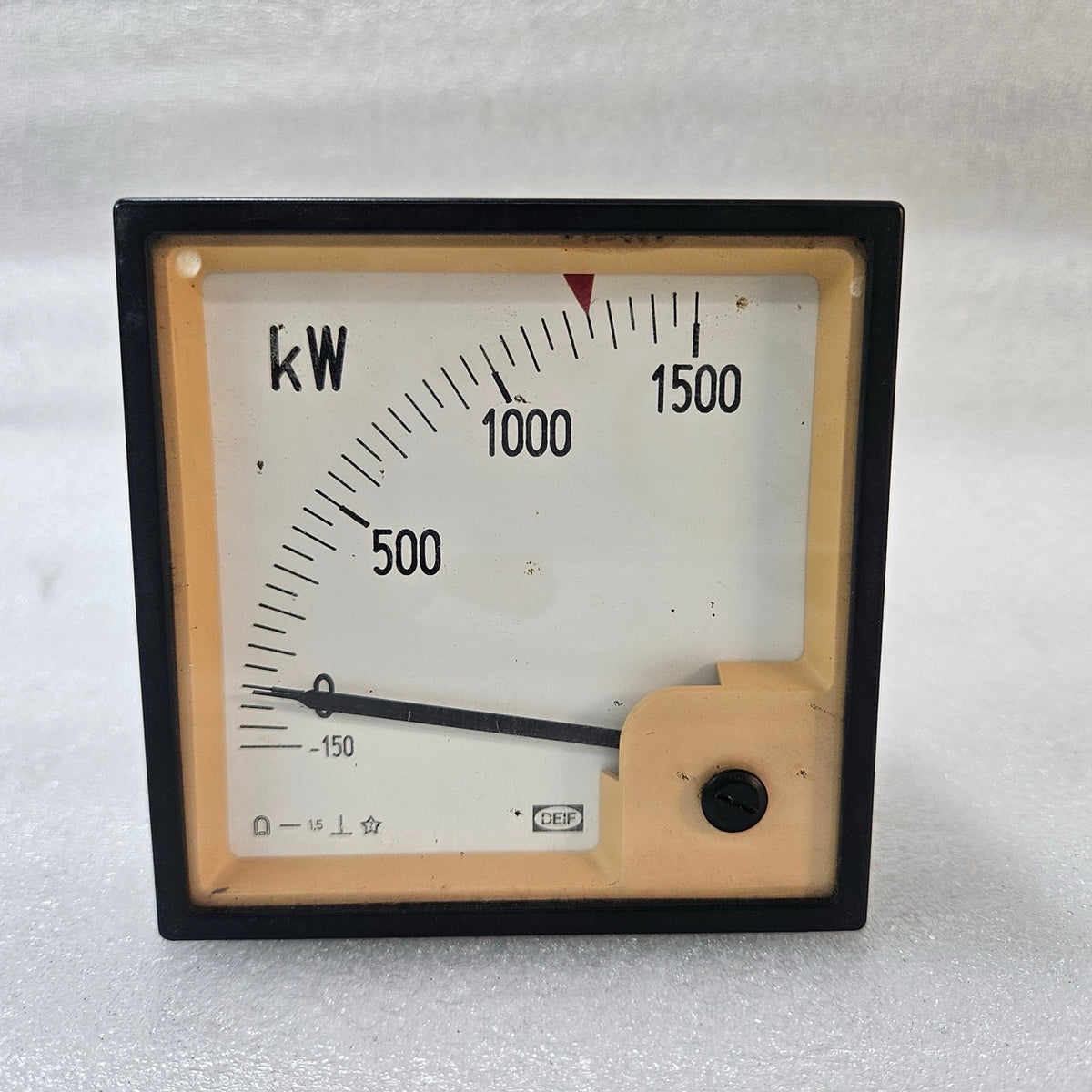 DEIF ANALOG PANEL POWER METER 0–1500 KW INDUSTRIAL PANEL MOUNT KILOWATT METER