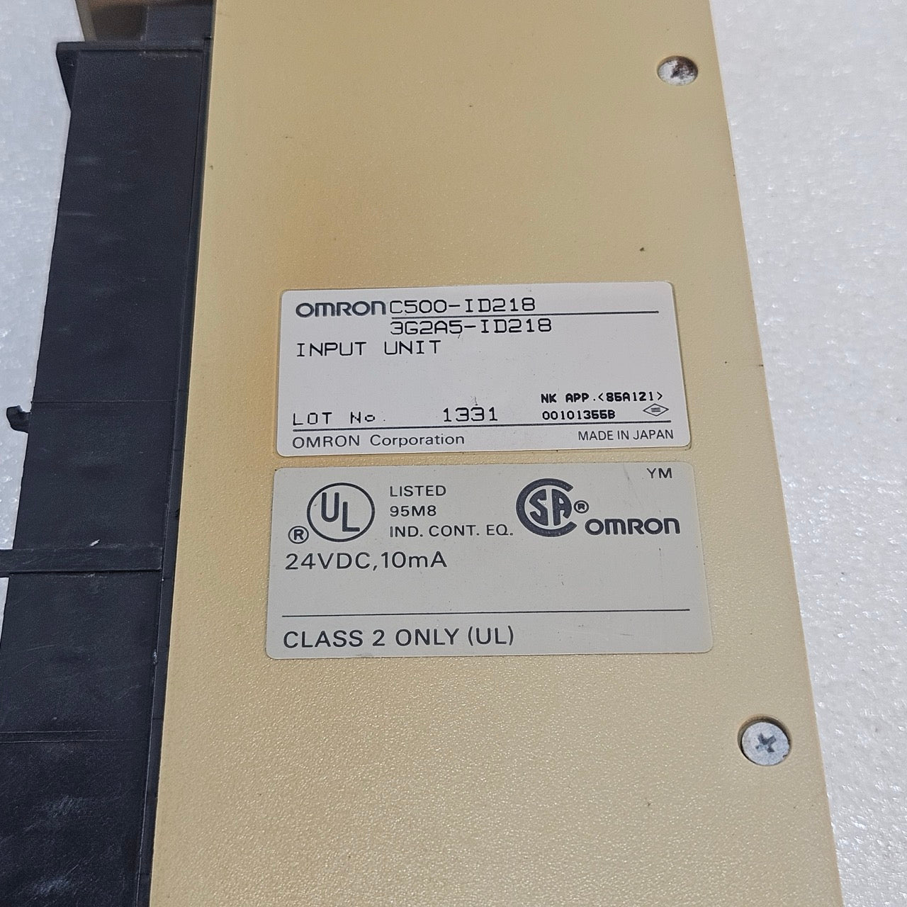 OMRON C500-ID218 (3G2A5-ID218) PLC DIGITAL INPUT UNIT 24VDC 16-POINT INPUT MODUL