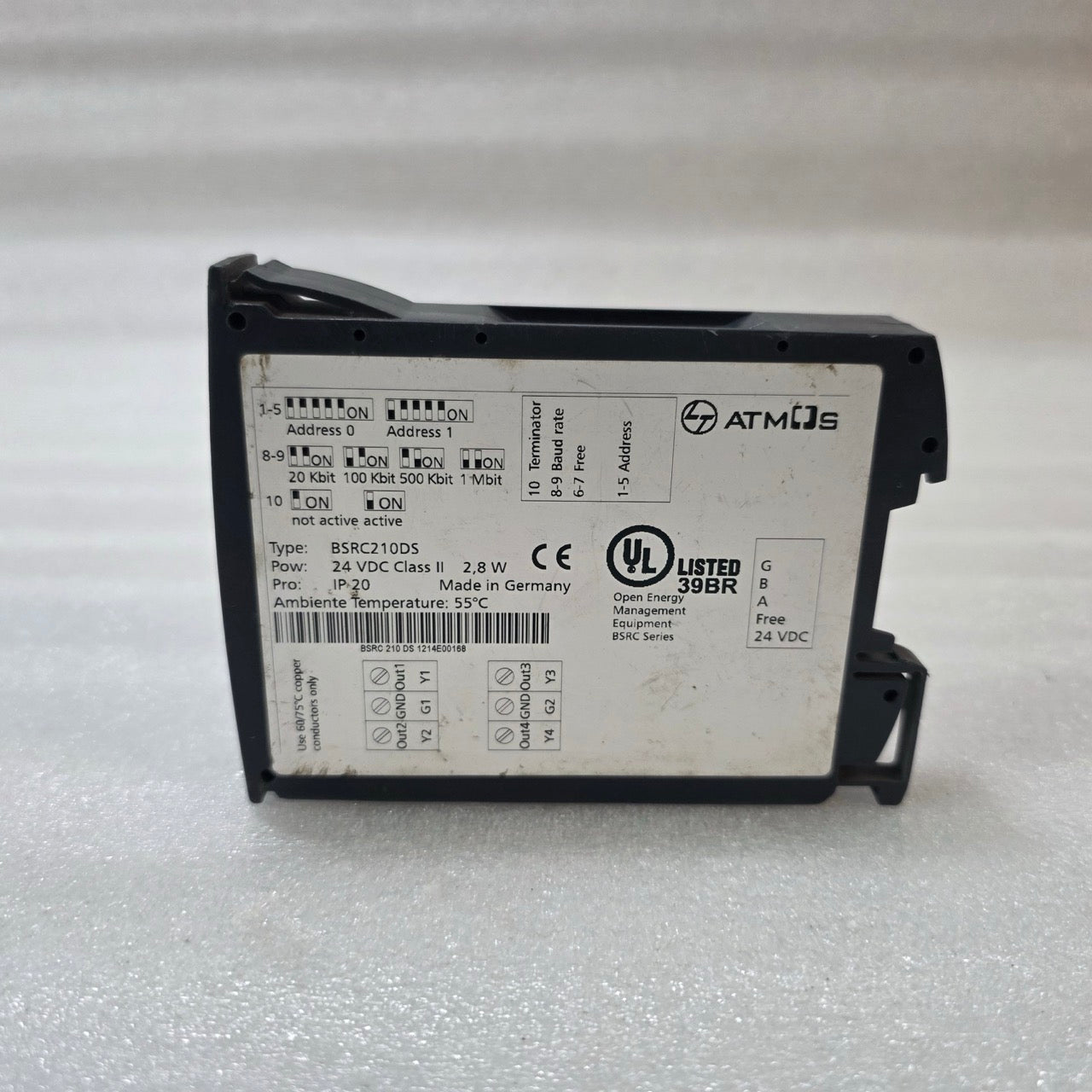 ATMOS BSRC210DS OPEN ENERGY MANAGEMENT MODULE 24VDC CLASS II 2.8W INDUSTRIAL CON