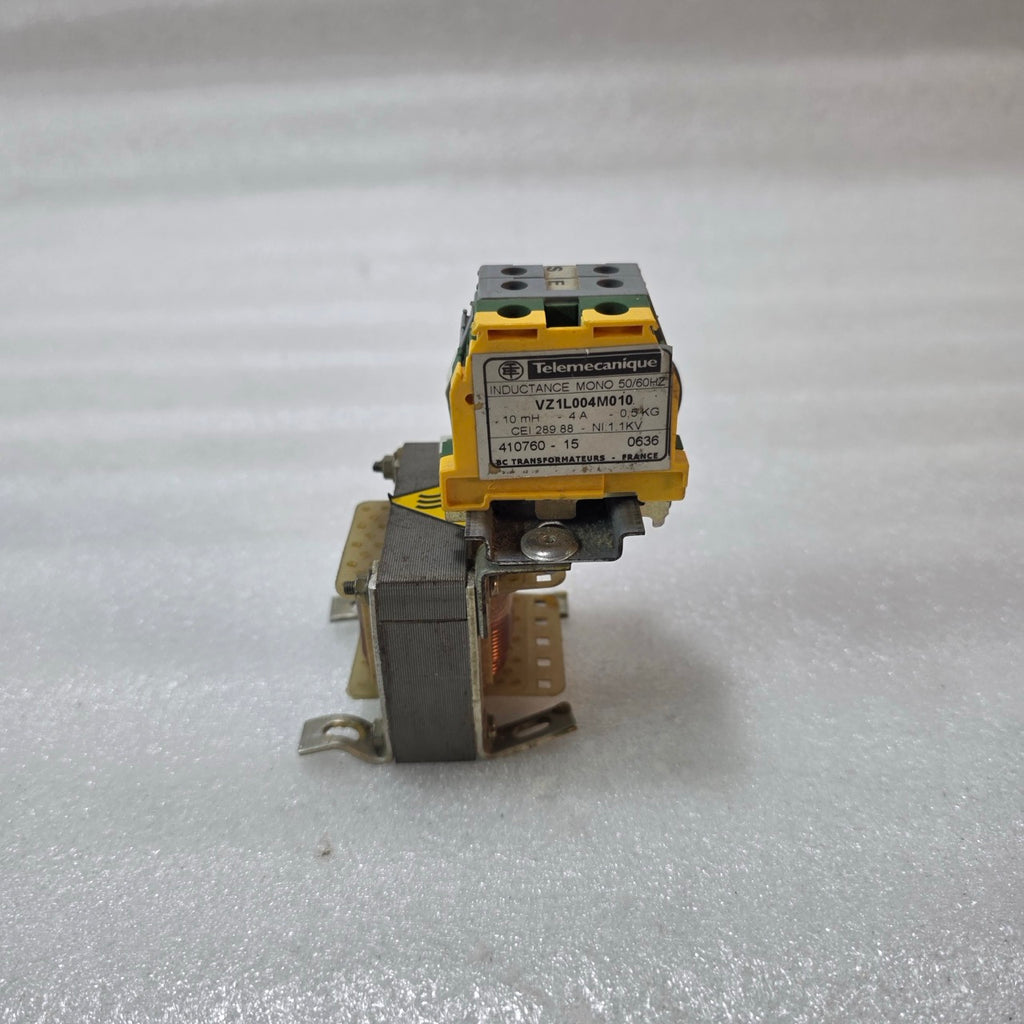 TELEMECANIQUE VZ1L004M010 SINGLE-PHASE INDUCTANCE REACTOR 10MH 4A 50/60HZ INDUST