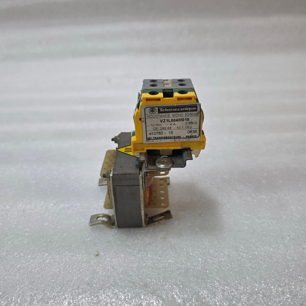 TELEMECANIQUE VZ1L004M010 SINGLE-PHASE INDUCTANCE REACTOR 10MH 4A 50/60HZ INDUST