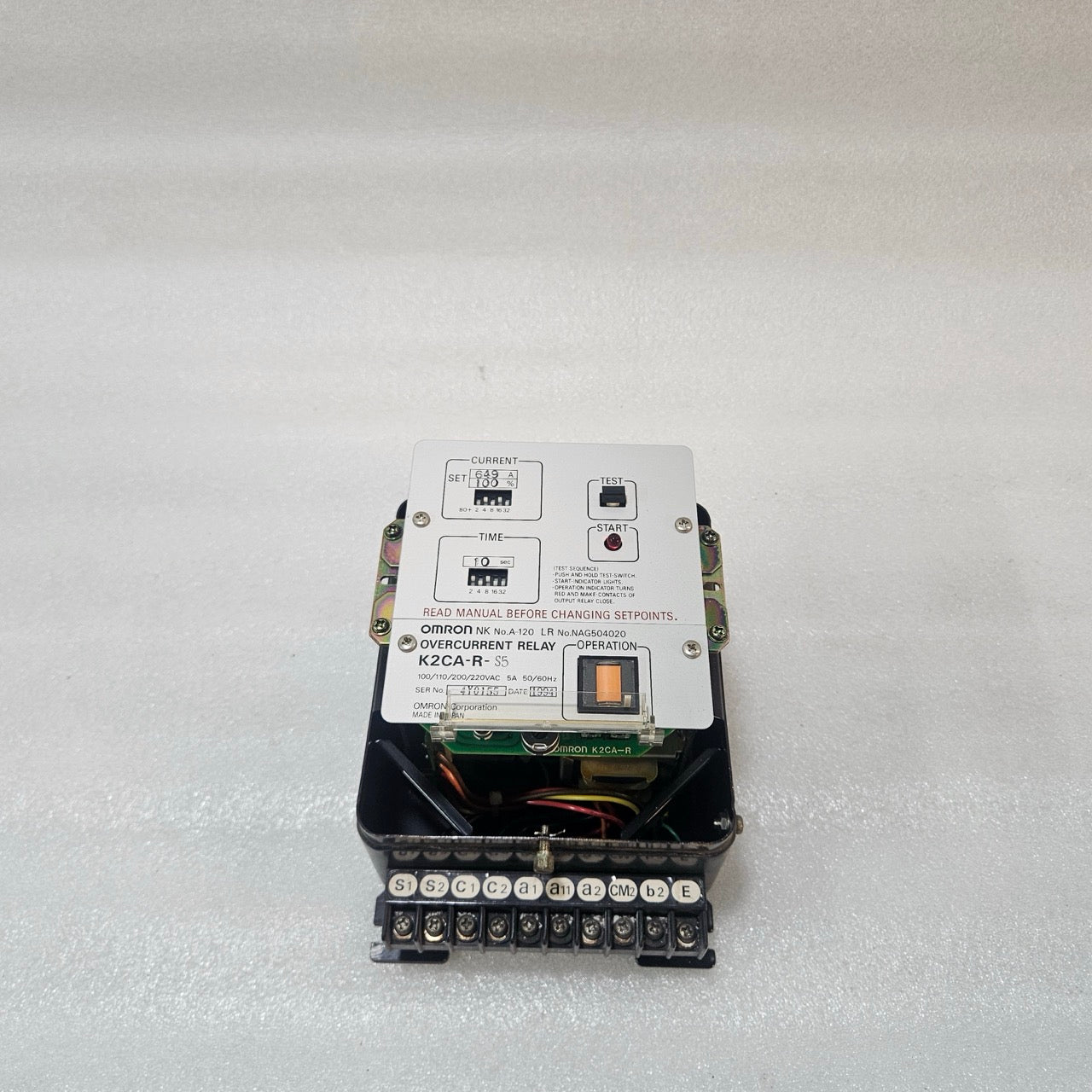 OMRON K2CA-R-S5 OVERCURRENT RELAY 649A 100–220VAC