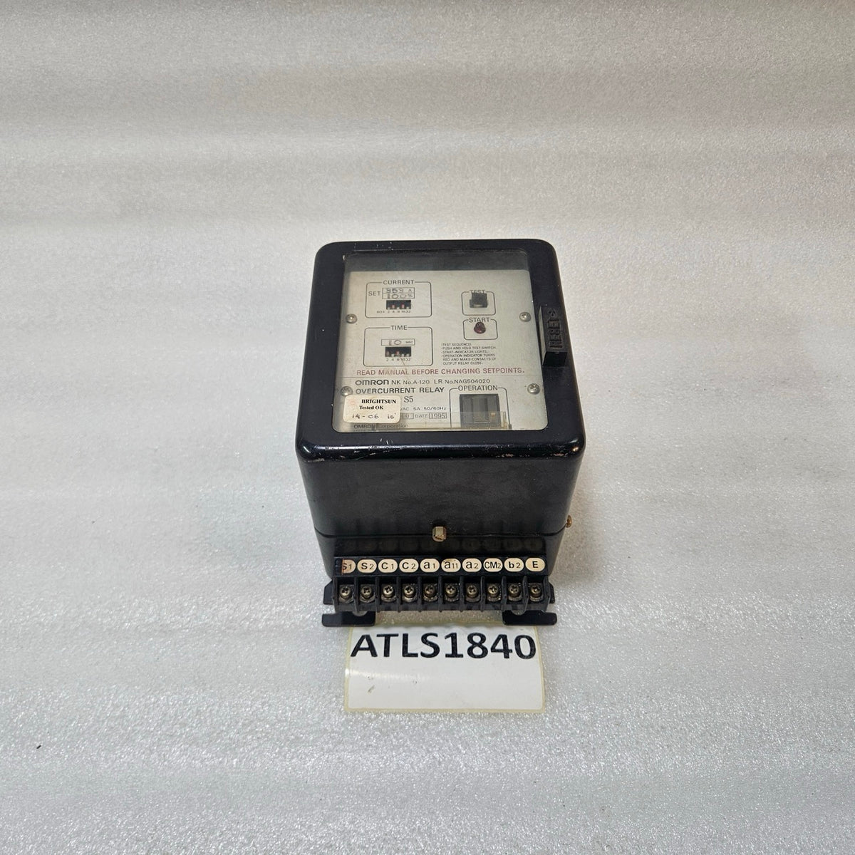 OMRON K2CA-R-S5 OVERCURRENT RELAY 353A 100–220VAC