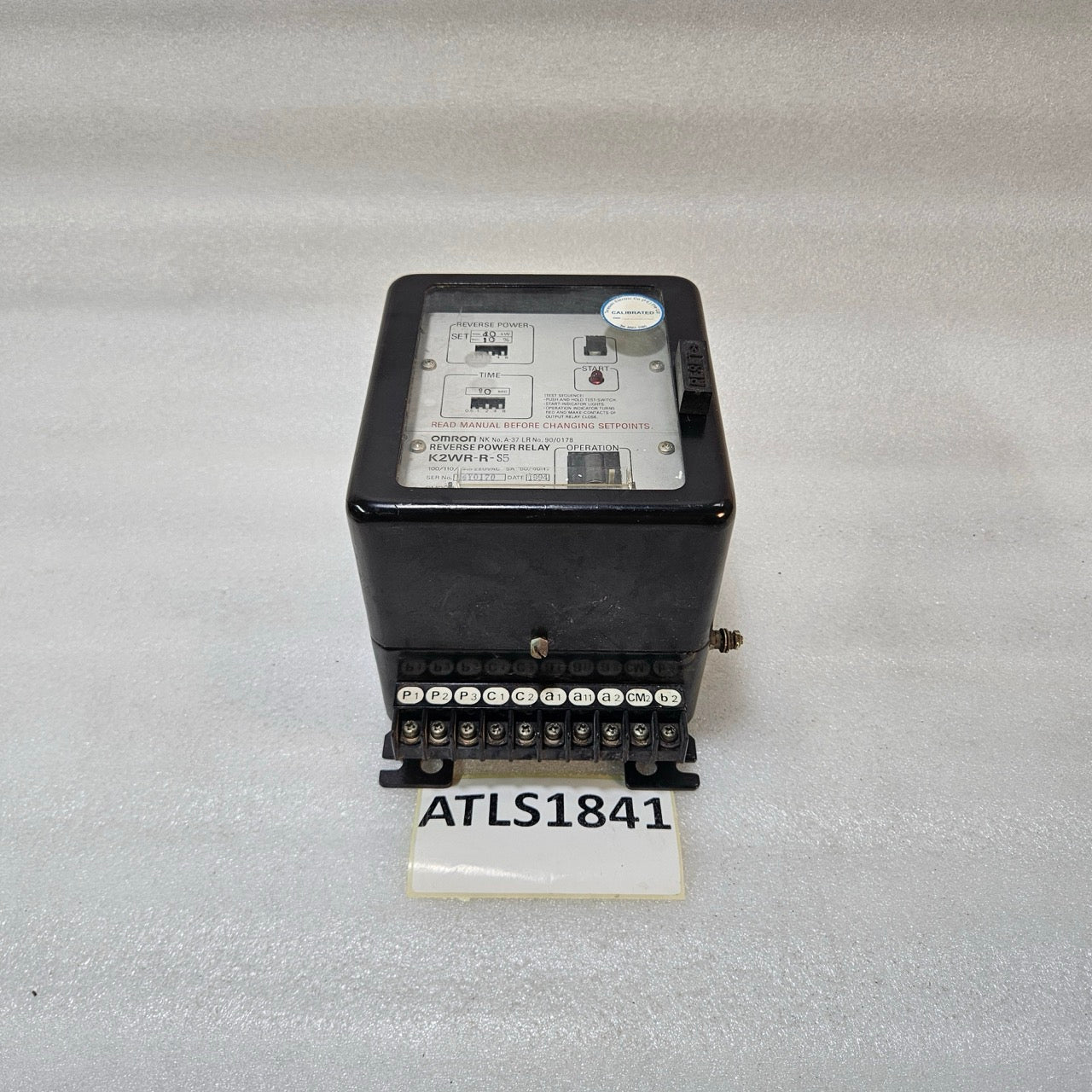 OMRON K2WR-R-S5 REVERSE POWER RELAY 40KW 100–220V GENERATOR PROTECTION RELAY