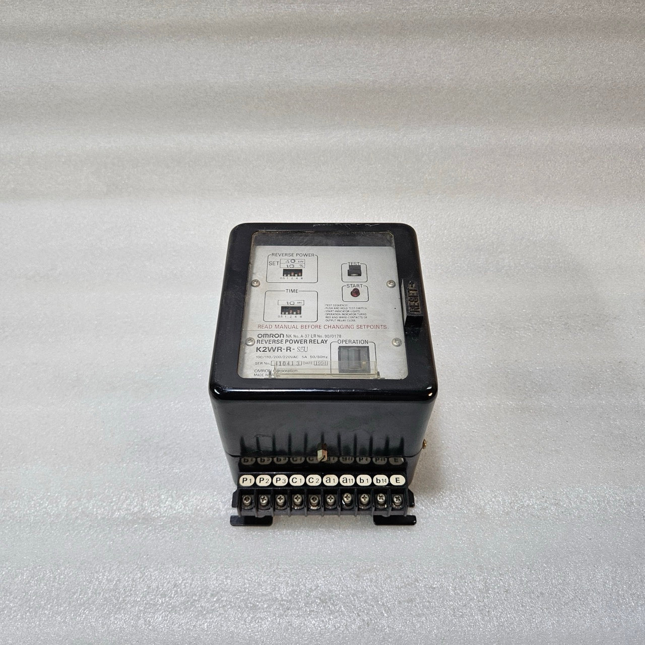 OMRON K2WR-R-S5U REVERSE POWER RELAY | GENERATOR PROTECTION RELAY 40KW
