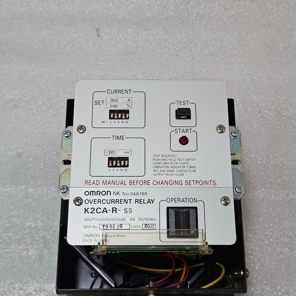 OMRON K2CA-R-S5 OVERCURRENT RELAY 353A 100–220VAC