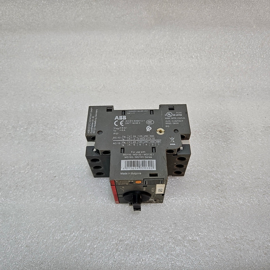 ABB MS116-1.0 MANUAL MOTOR STARTER / MOTOR PROTECTION CIRCUIT BREAKER 0.63–1.0A