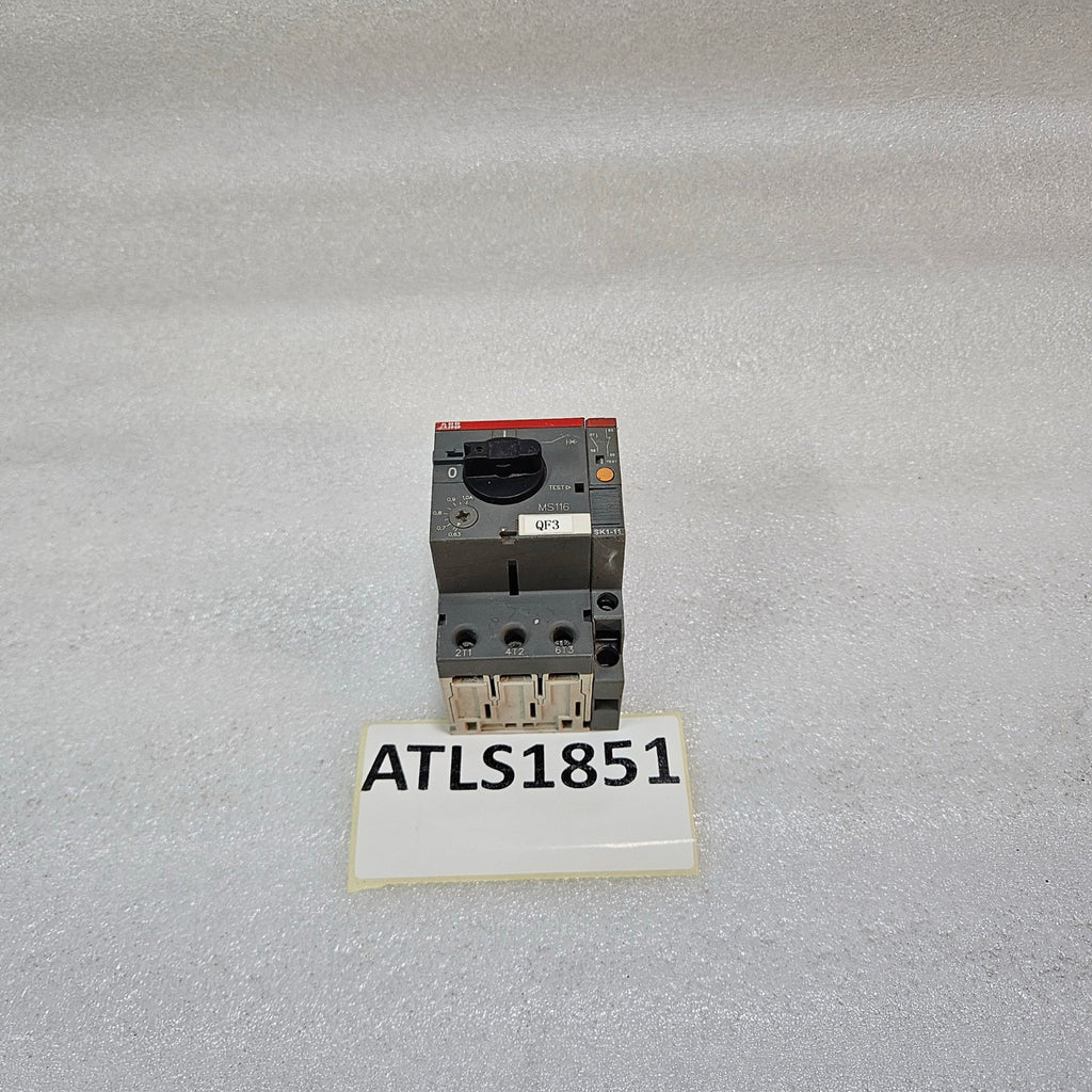 ABB MS116-1.0 MANUAL MOTOR STARTER / MOTOR PROTECTION CIRCUIT BREAKER 0.63–1.0A