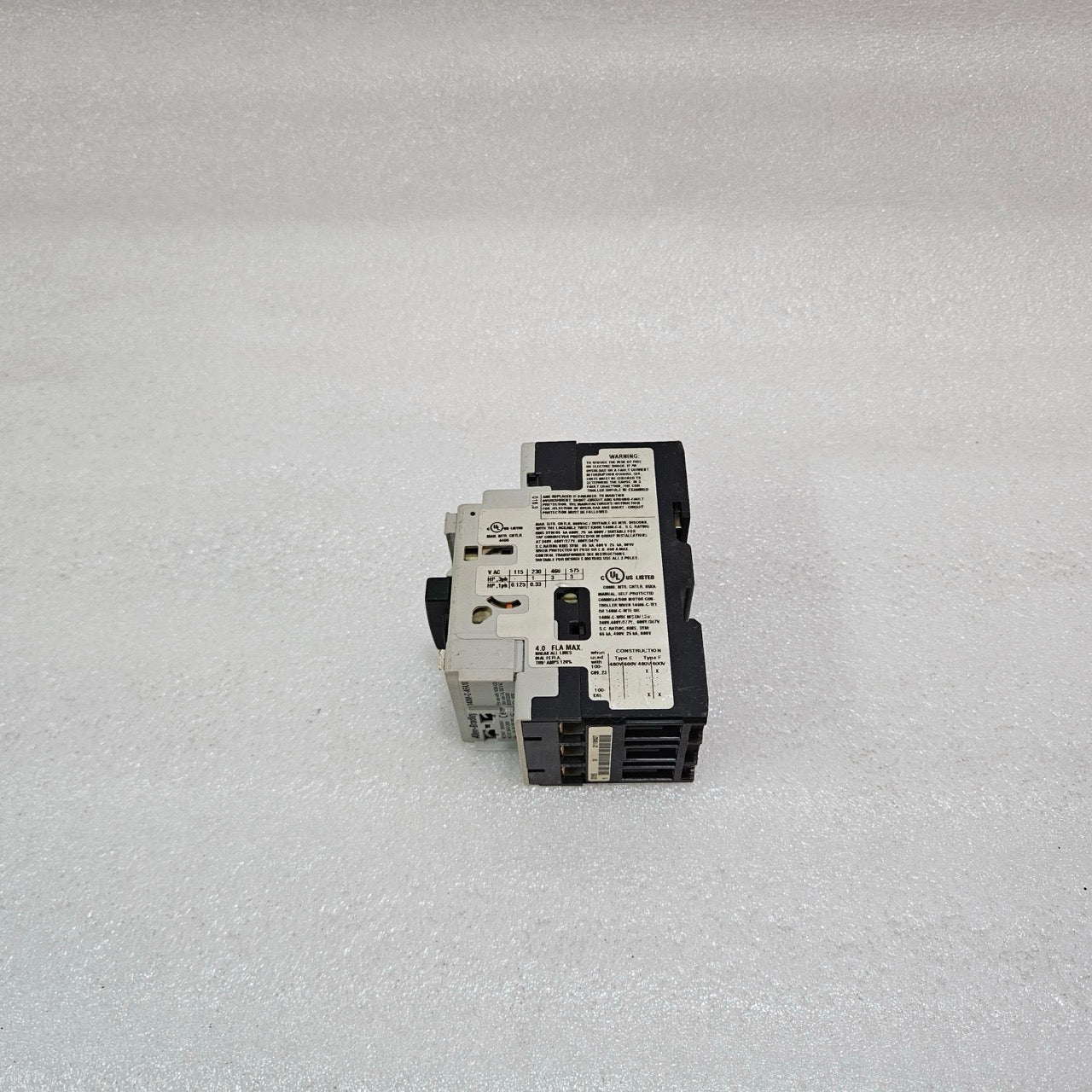 ALLEN-BRADLEY 140M-C2E-B40 MOTOR PROTECTION CIRCUIT BREAKER 2.5–4.0A CLASS 10 MA