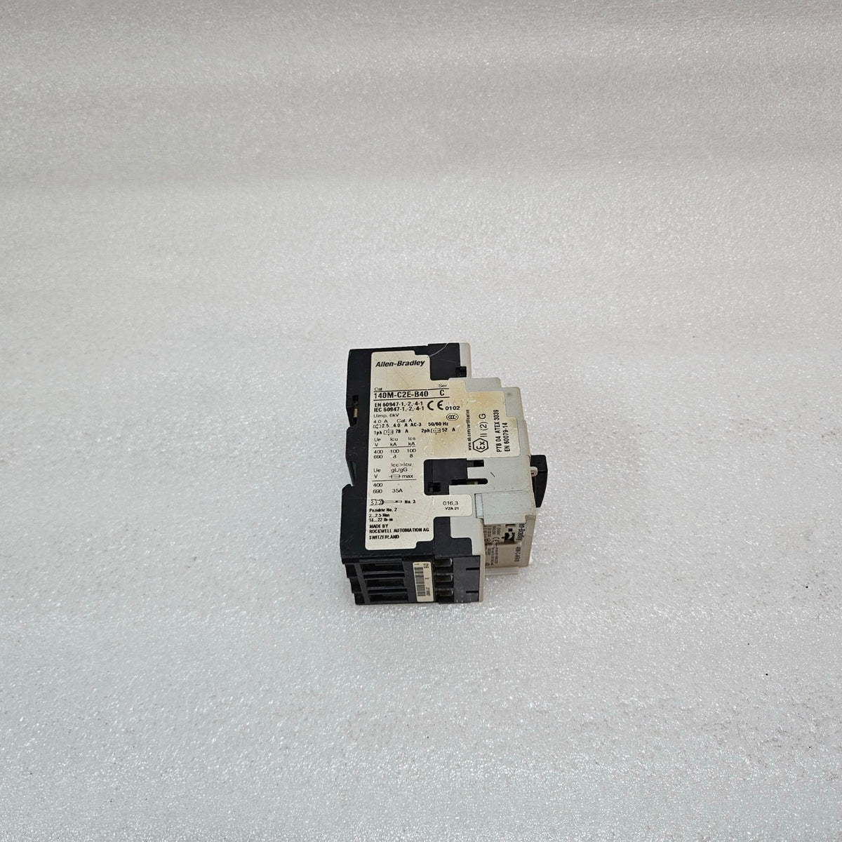 ALLEN-BRADLEY 140M-C2E-B40 MOTOR PROTECTION CIRCUIT BREAKER 2.5–4.0A CLASS 10 MA