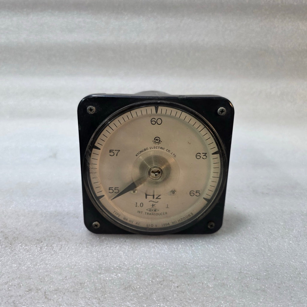 KYONGBO ELECTRIC WA-H1 AC FREQUENCY METER 55–65 HZ PANEL METER WITH INTERNAL