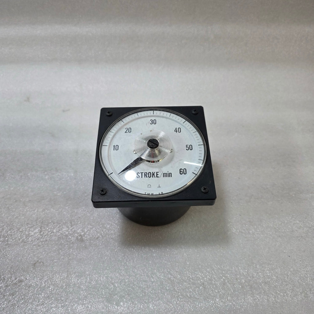 TSURUGA ELECTRIC TMW-4B STROKE RATE INDICATOR 0–60 STROKE/MIN ANALOG PANEL METER