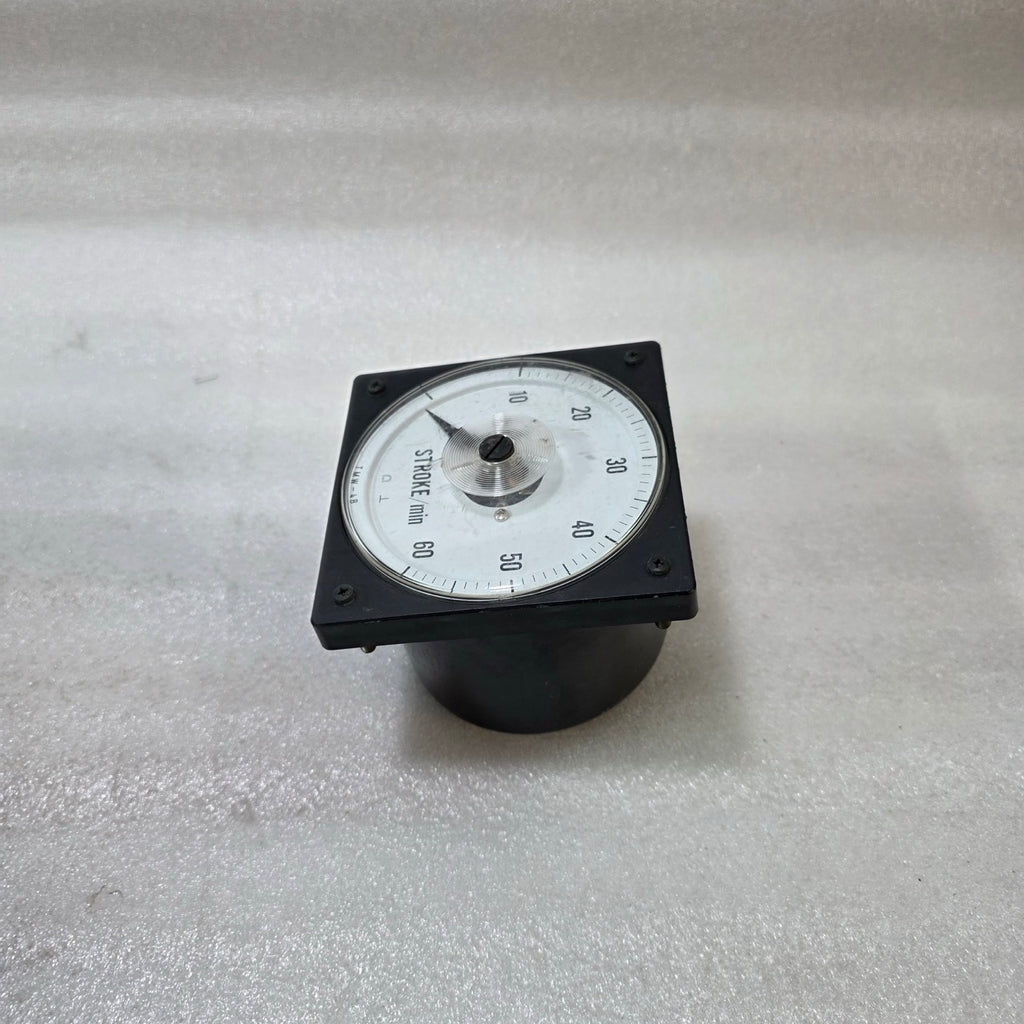 TSURUGA ELECTRIC TMW-4B STROKE RATE INDICATOR 0–60 STROKE/MIN ANALOG PANEL METER