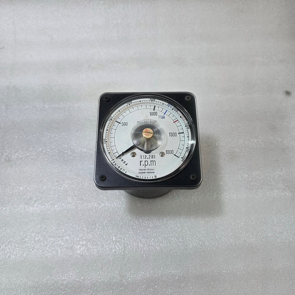 TSUJIDO-SEISAKU BALLAST PUMP RPM METER 0–1800 R.P.M RATIO 1:2.280  TACHOMETER