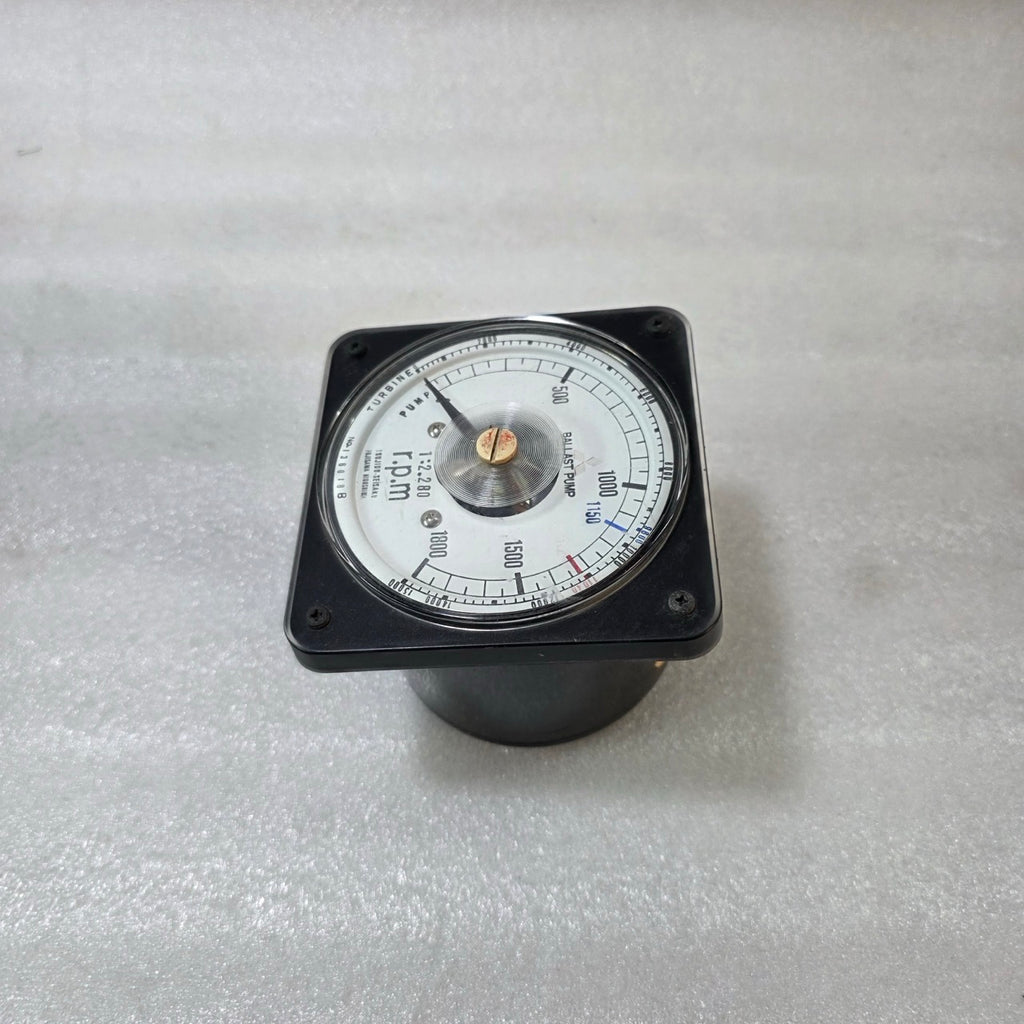 TSUJIDO-SEISAKU BALLAST PUMP RPM METER 0–1800 R.P.M RATIO 1:2.280  TACHOMETER
