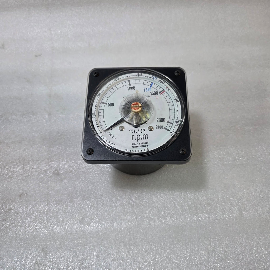 TSUJIDO-SEISAKU TURBINE PUMP RPM GAUGE (1:1.432 RATIO) ANALOG TACHOMETER