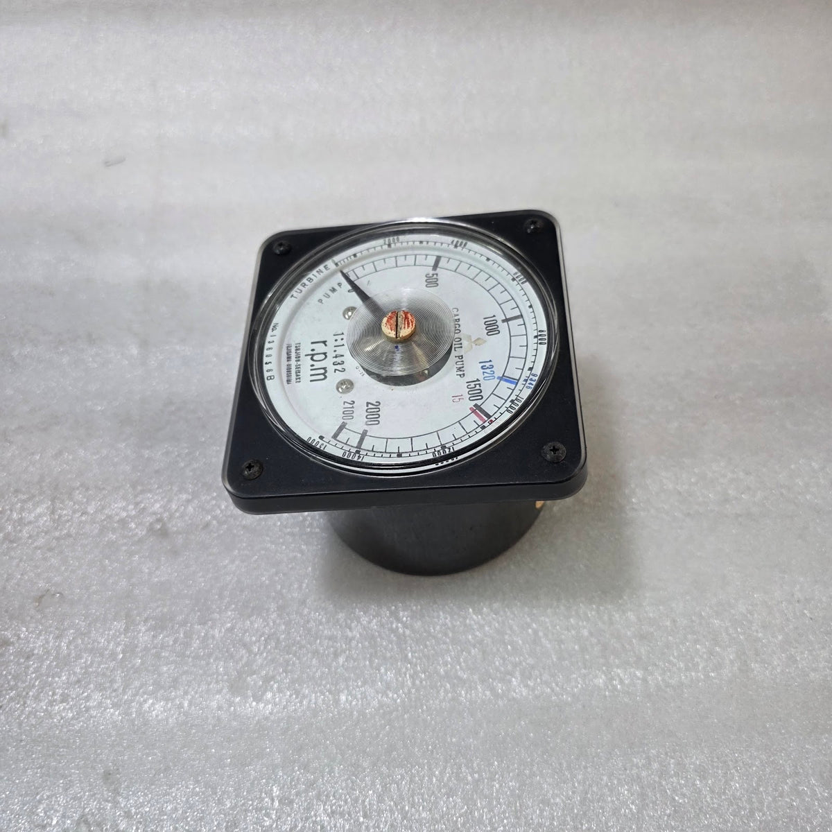 TSUJIDO-SEISAKU TURBINE PUMP RPM GAUGE (1:1.432 RATIO) ANALOG TACHOMETER