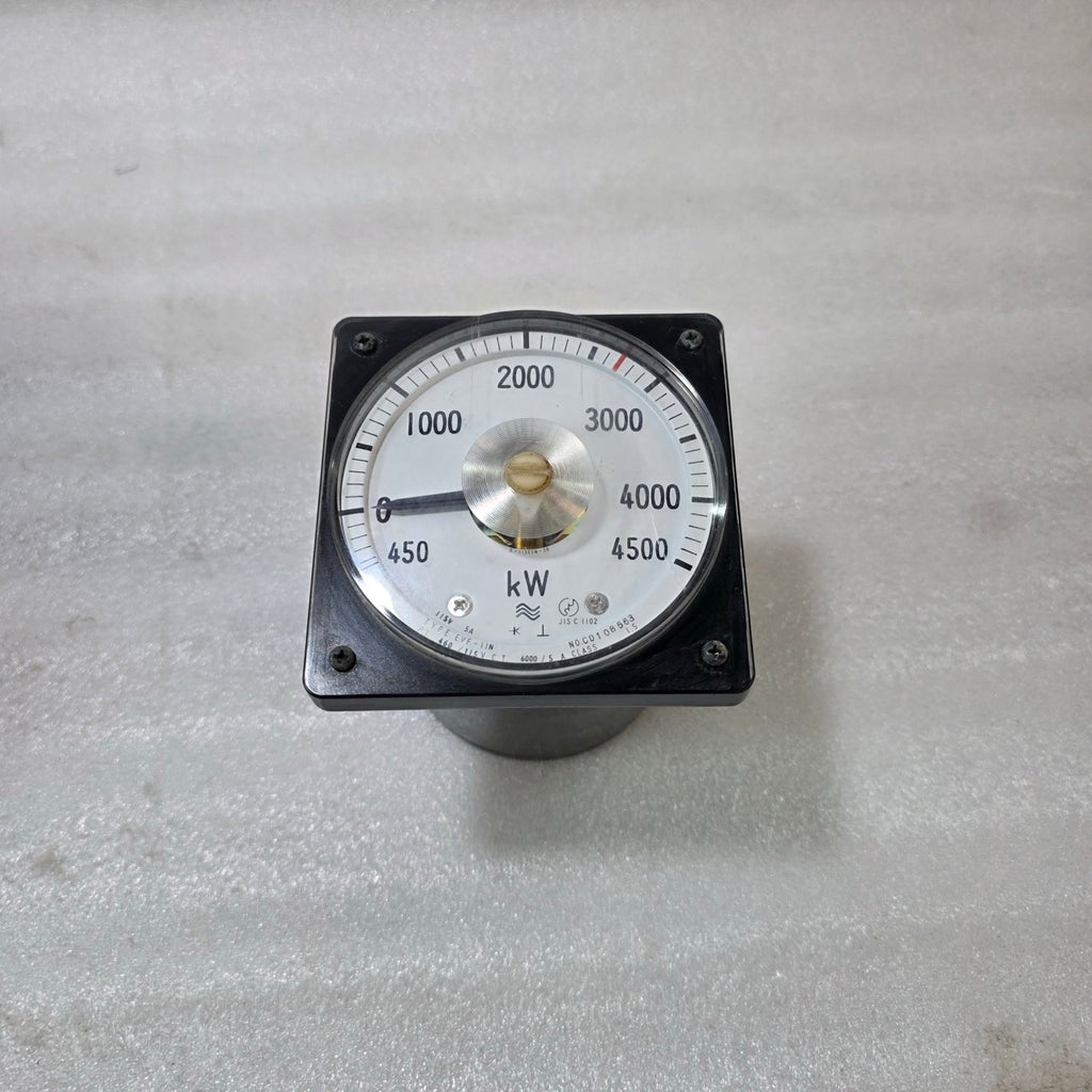 TOYO KEIKI EVF-11N ANALOG KILOWATT METER 0–4500 KW 3-PHASE POWER PANEL METER 115