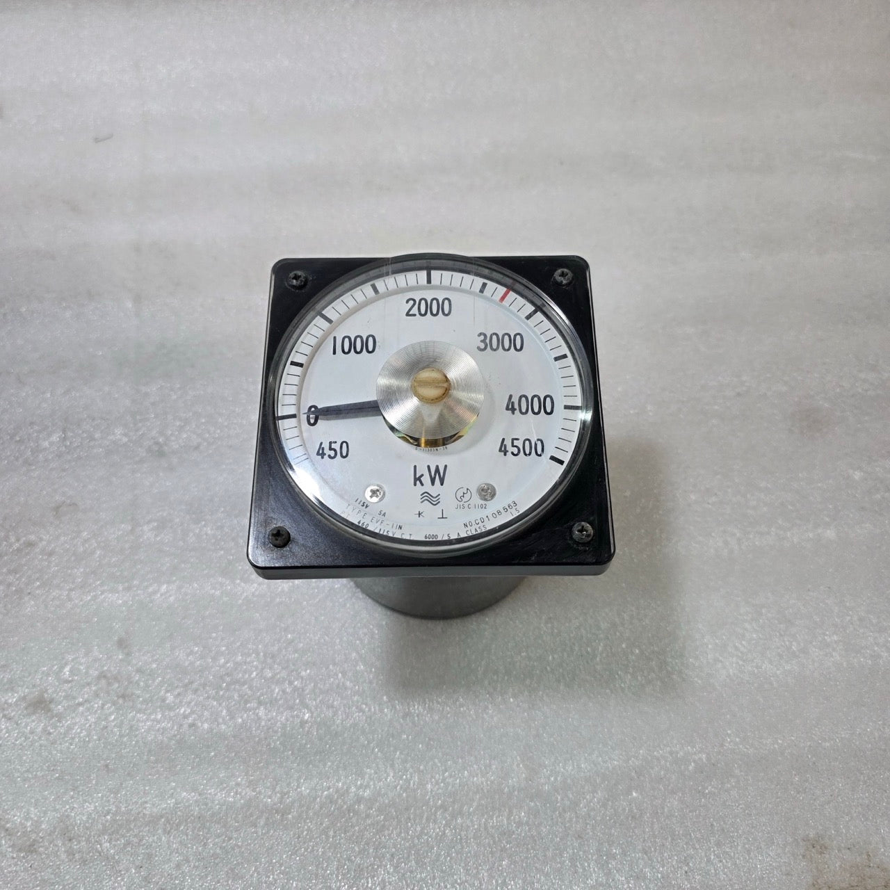 TOYO KEIKI EVF-11N ANALOG KILOWATT METER 0–4500 KW 3-PHASE POWER PANEL METER 115
