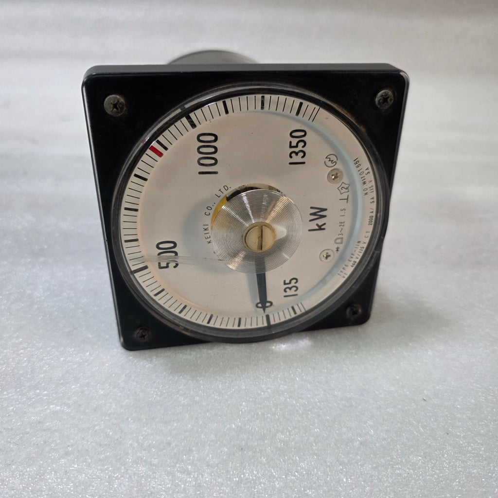 TOYO KEIKI EVF-11N ANALOG KILOWATT PANEL METER 0–1350 KW VT 460/115V CT 2000/ 5A