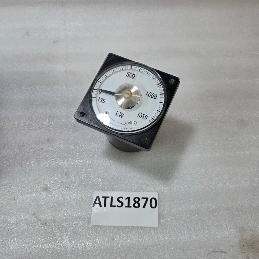TOYO KEIKI EVF-11N ANALOG KILOWATT PANEL METER 0–1350 KW VT 460/115V CT 2000/ 5A