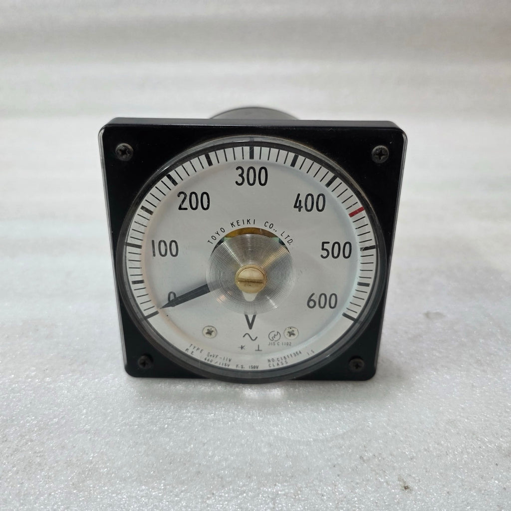 TOYO KEIKI SEVF-11V ANALOG AC VOLTMETER 0–600V PANEL METER | PT 460/115V