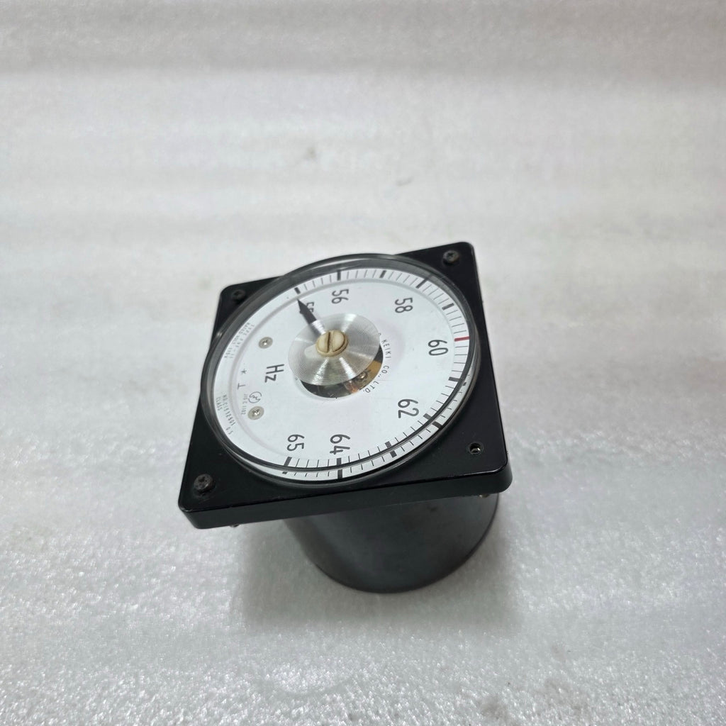 TOYO KEIKI FVF-11 FREQUENCY METER 55–65 HZ ANALOG PANEL METER | RATED 115V