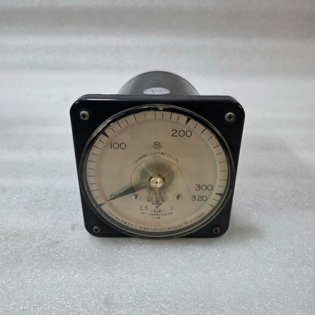 KYONGBO ELECTRIC WA TW3 ANALOG WATTMETER 0–320KW  PT 440/110V CT 400/5A 60HZ