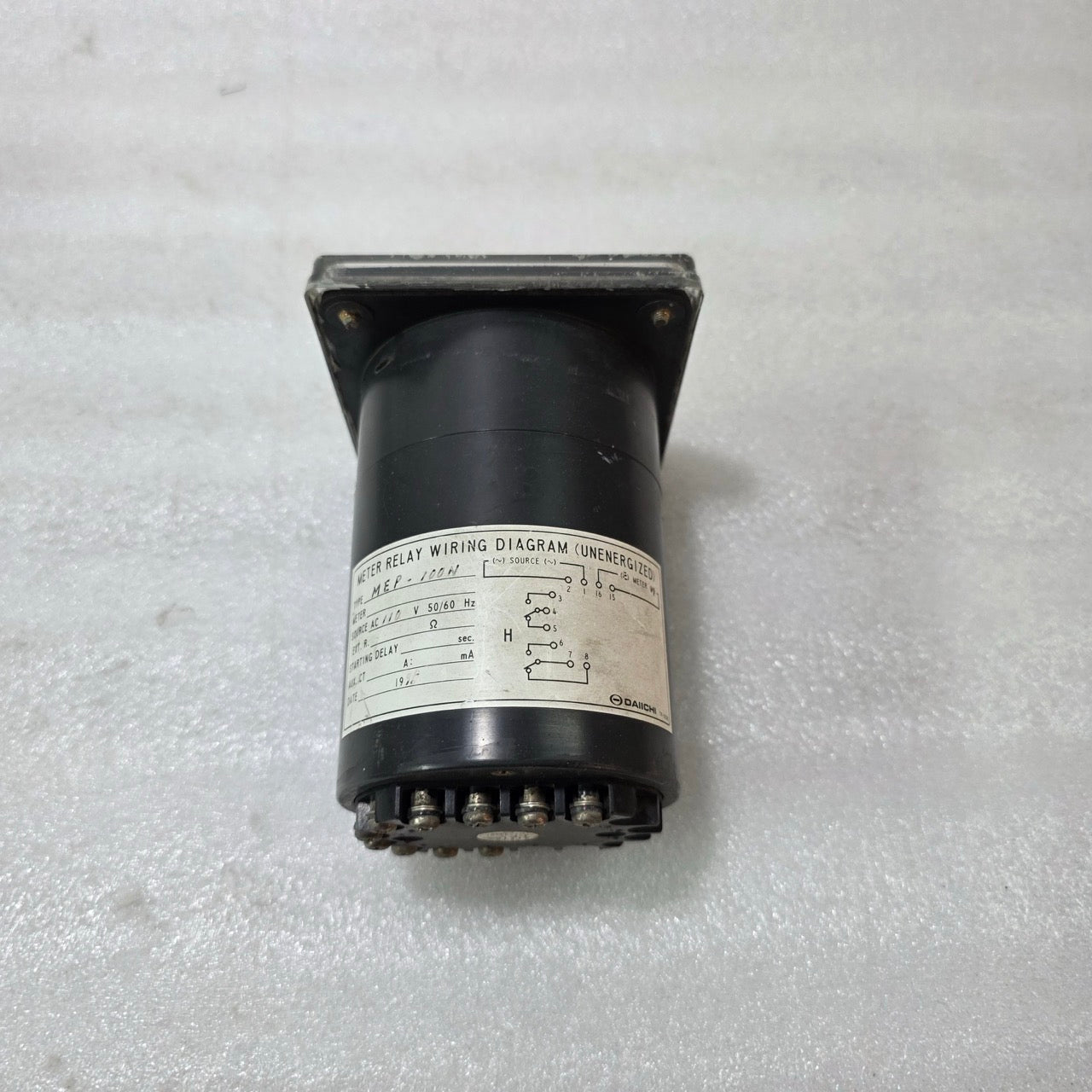 DAIICHI MEP-100N ANALOG MEGOHMMETER PANEL METER MΩ INSULATION RESISTANCE GAUGE