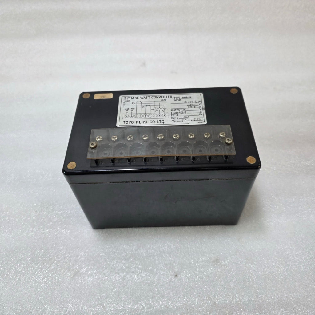 TOYO KEIKI ERM-5A THREE PHASE WATT CONVERTER ±600KW POWER TRANSDUCER 660/110V 75