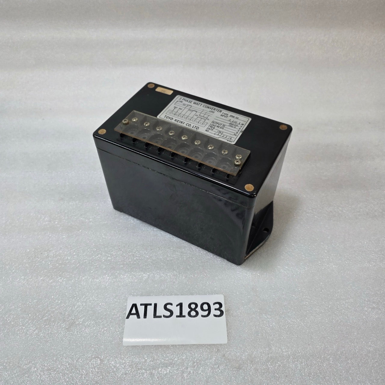 TOYO KEIKI ERM-5A THREE PHASE WATT CONVERTER ±600KW POWER TRANSDUCER 660/110V 75