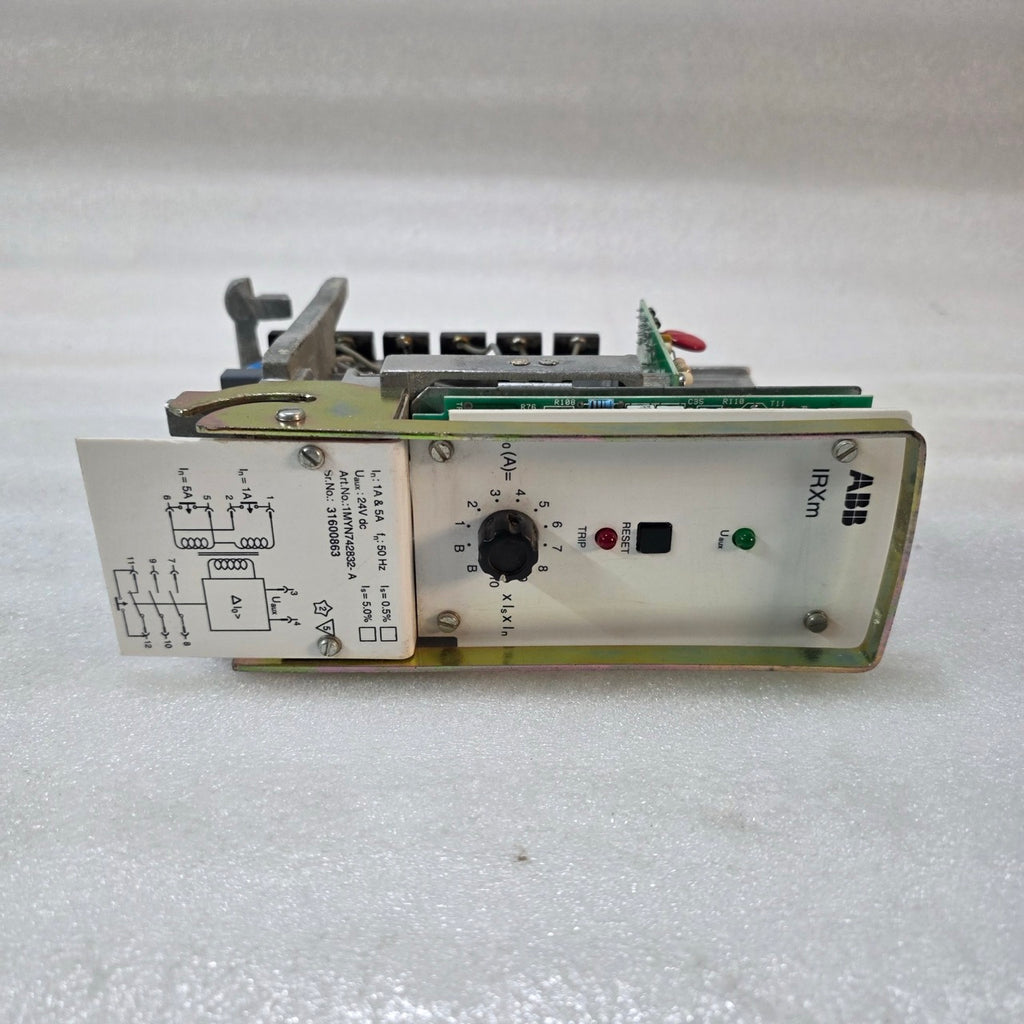 ABB IRXM OVERCURRENT PROTECTION RELAY 1MYN742832-A 1A/5A 24VDC 50HZ PROTECTION M