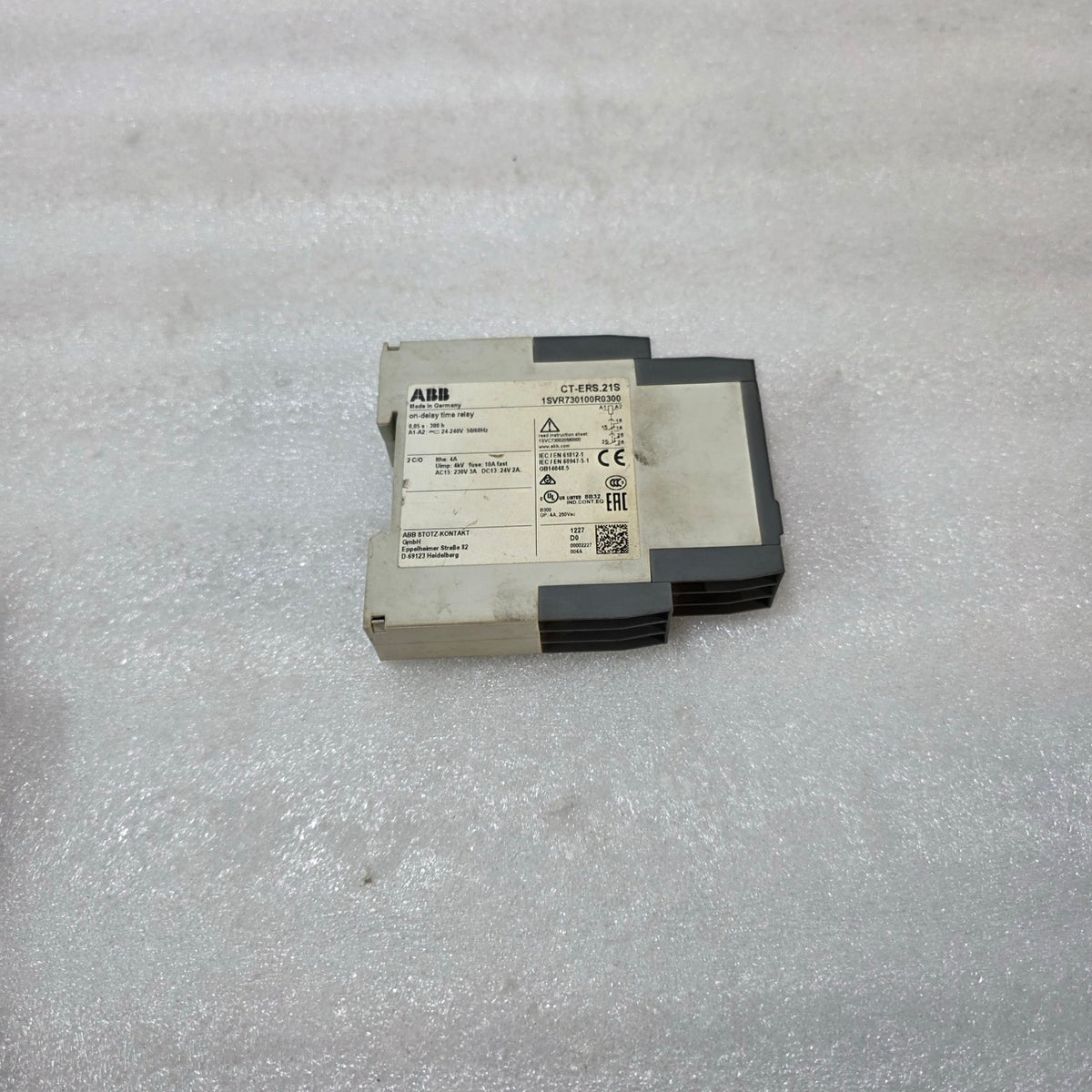 ABB CT-ERS.21S ON-DELAY TIME RELAY 1SVR730100R0300