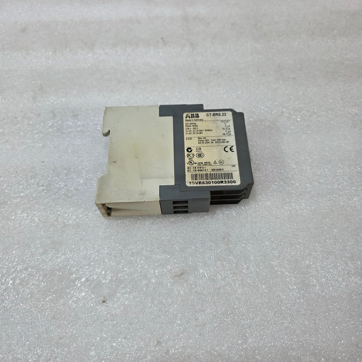 ABB CT-ERS.22 ON-DELAY TIME RELAY 1SVR630100R3300