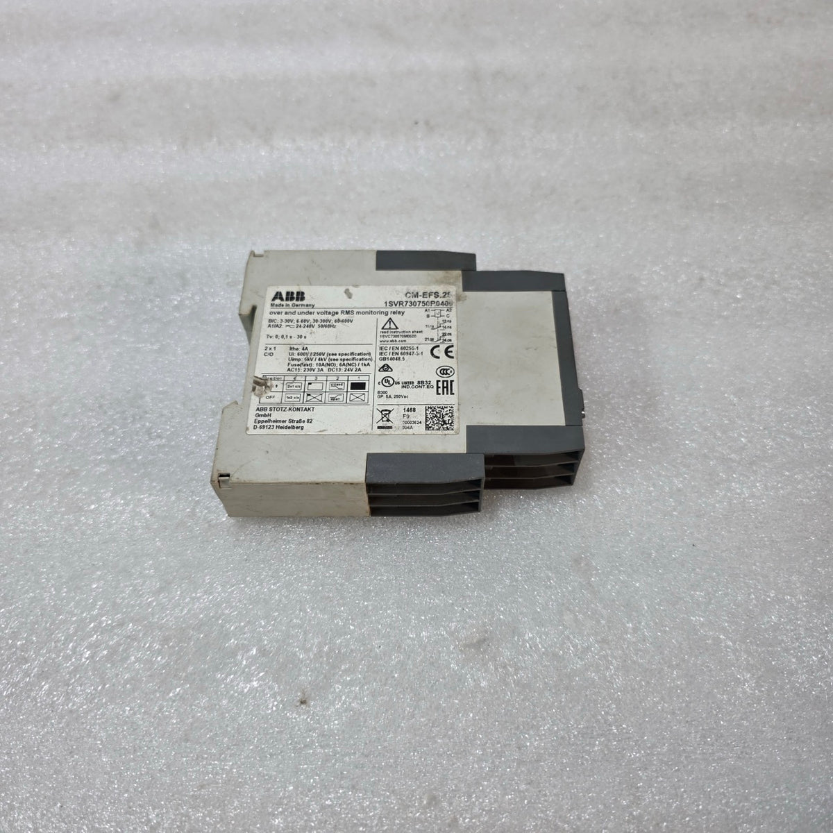 ABB CM-EFS.2S OVER & UNDER VOLTAGE MONITORING RELAY 1SVR730750R0400