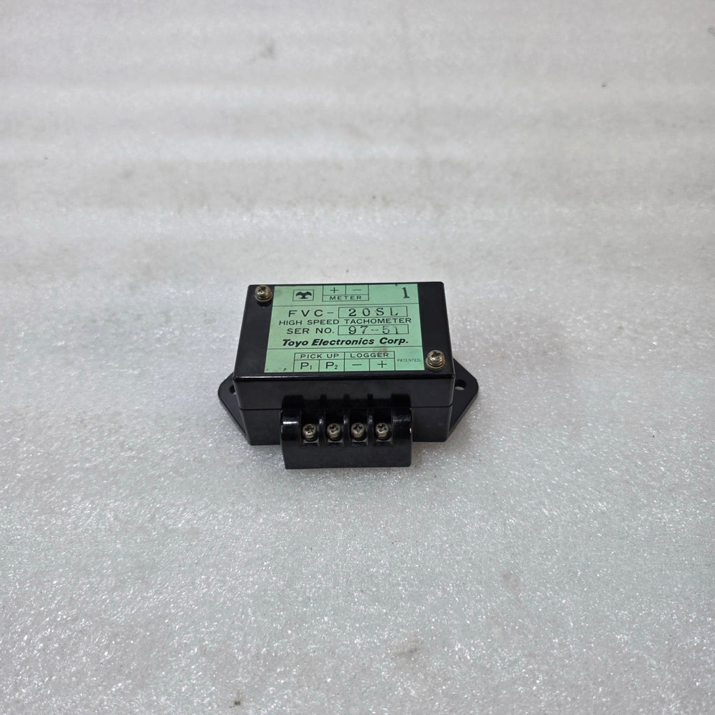 TOYO ELECTRONICS FVC-20SL HIGH SPEED TACHOMETER FREQUENCY TO VOLTAGE CONVERTER