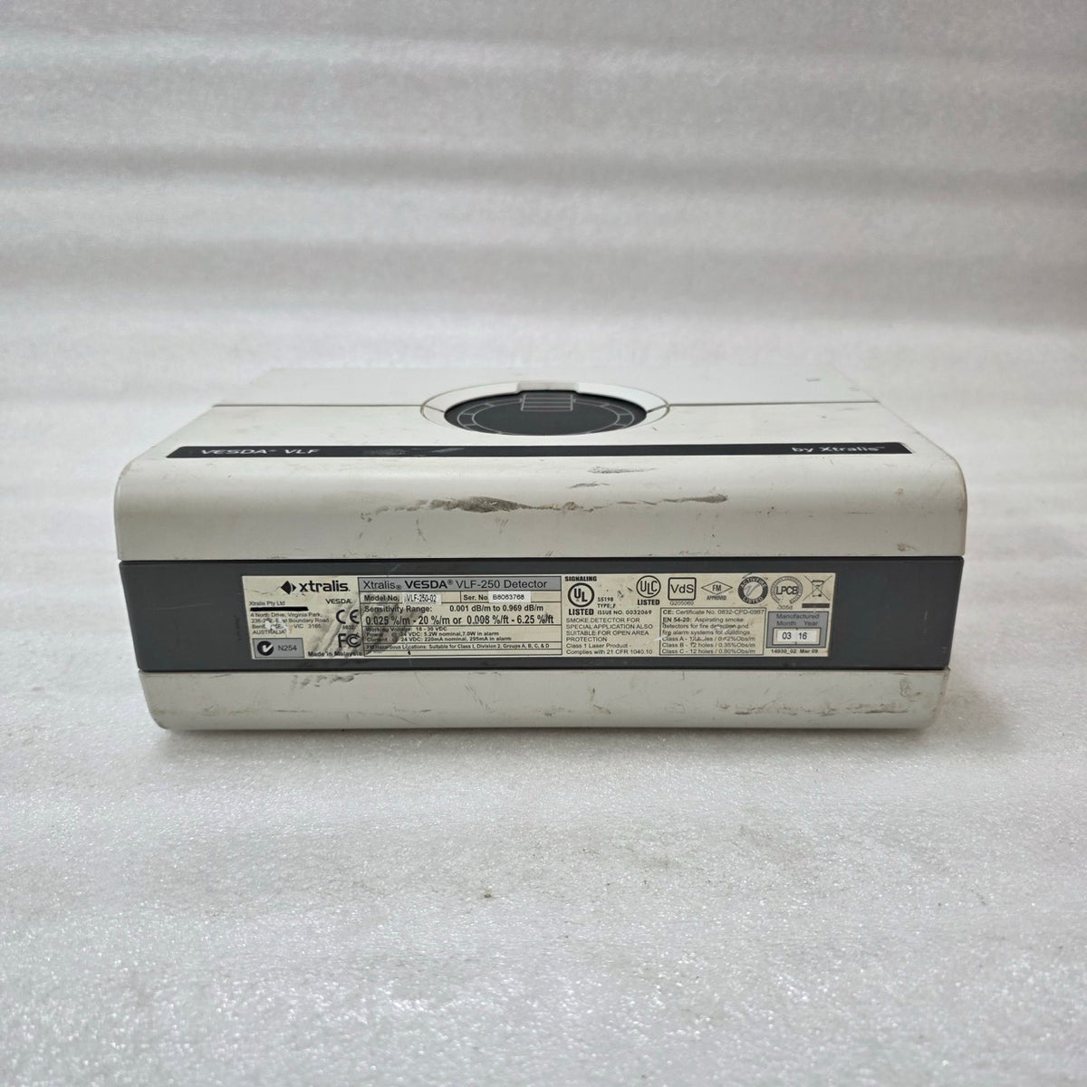 XTRALIS VESDA VLF-250 ASPIRATING SMOKE DETECTOR – HIGH SENSITIVITY FOR PARTS